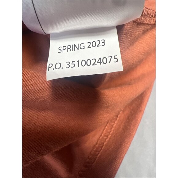 Carhartt Loose Fit Pocketed Tee 1/4 Button Men's Size 2XL Orange Cotton Shrt Slv - Picture 9 of 16